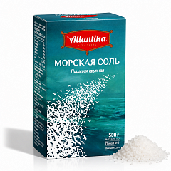 Соль морская «Atlantika» крупная ~ 1 кг.